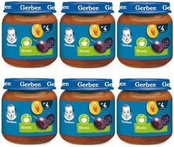 Gerber Deserek Śliwki dla niemowląt po 4 Miesiącu 6x125g