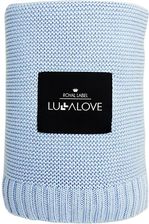 Lullalove Royal Label Bambusowy Koc Tkany Baby Blue Błękitny Bambus