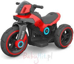 Baby Mix Motor Policja 6V Czerwony (198)