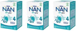 NESTLE NAN OPTIPRO 4 Mleko Modyfikowane Junior dla dzieci po 2. Roku 3x650g